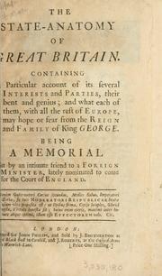 The state-anatomy of Great Britain