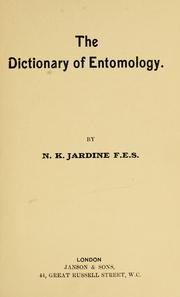 The dictionary of entomology
