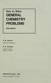 How to solve general chemistry problems