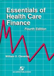 Essentials of health care finance
