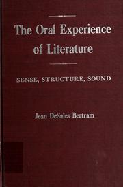 The oral experience of literature