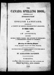The Canada spelling book