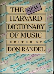 The New Harvard dictionary of music