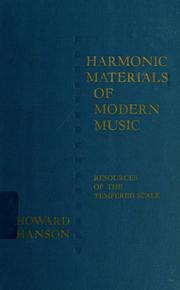 Harmonic materials of modern music