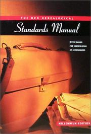 The BCG genealogical standards manual