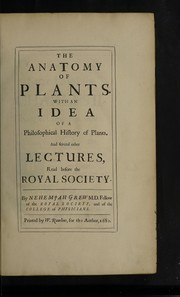 The anatomy of plants