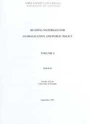 Reading materials for globalization and public policy