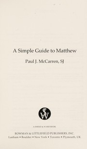 A Simple Guide to Matthew