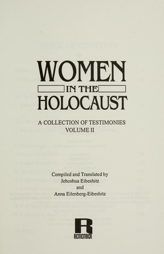 Women in the Holocaust (Women in the Holocaust)