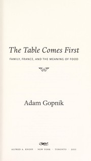 The table comes first
