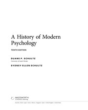 A history of modern psychology