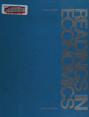 Readings in economics [edited by] Paul A. Samuelson