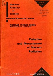Detection and measurement of nuclear radiation