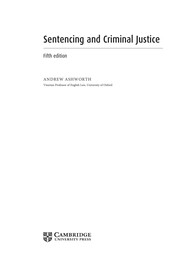Sentencing and criminal justice