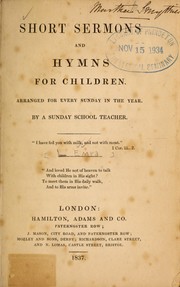 Short sermons and hymns for children