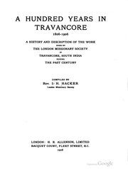 A hundred years in Travancore, 1806-1906