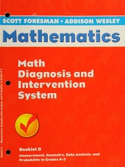 Scott Foresman Addison Wesley Math 2004 Diagnosis and Intervention System Booklet D
