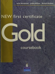 New first certificate gold