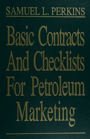 Basic contracts and checklists for petroleum marketing