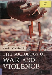 The sociology of war and violence
