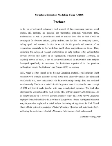 Structural Equation Modeling (SEM) using AMOS Graphic